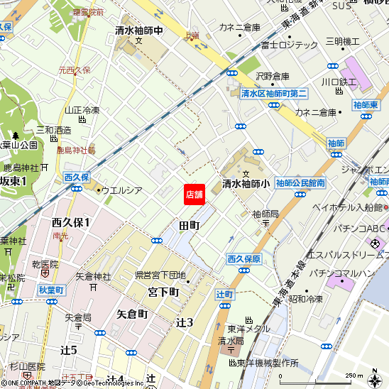 庵原支店付近の地図